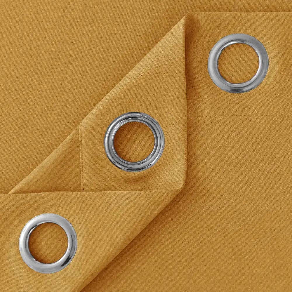 The Fitted Sheets – wholesale Curtain – Ochre Thermal Blackout Curtains – Vogue Eyelet , 2 Panels4