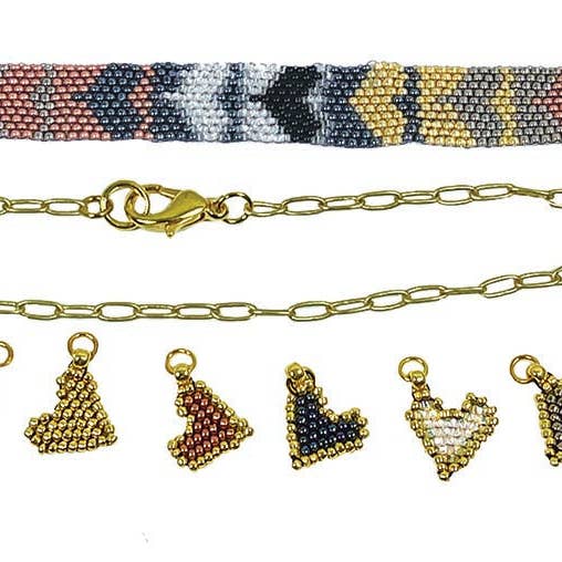 Hearts of Color Set for wholesale by Glass Garden Beads Collective, PLLC