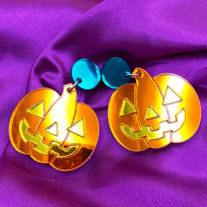 Speglade Jack-O-Lantern örhängen för wholesale av Garbage Humans