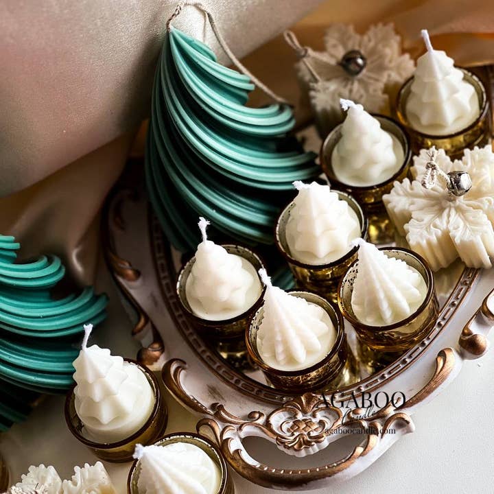 Agaboo Candle - Wholesale Grappige kaars - Mini kerstbomen Theelichtjes Kaars 2 1/4x1,5in 5