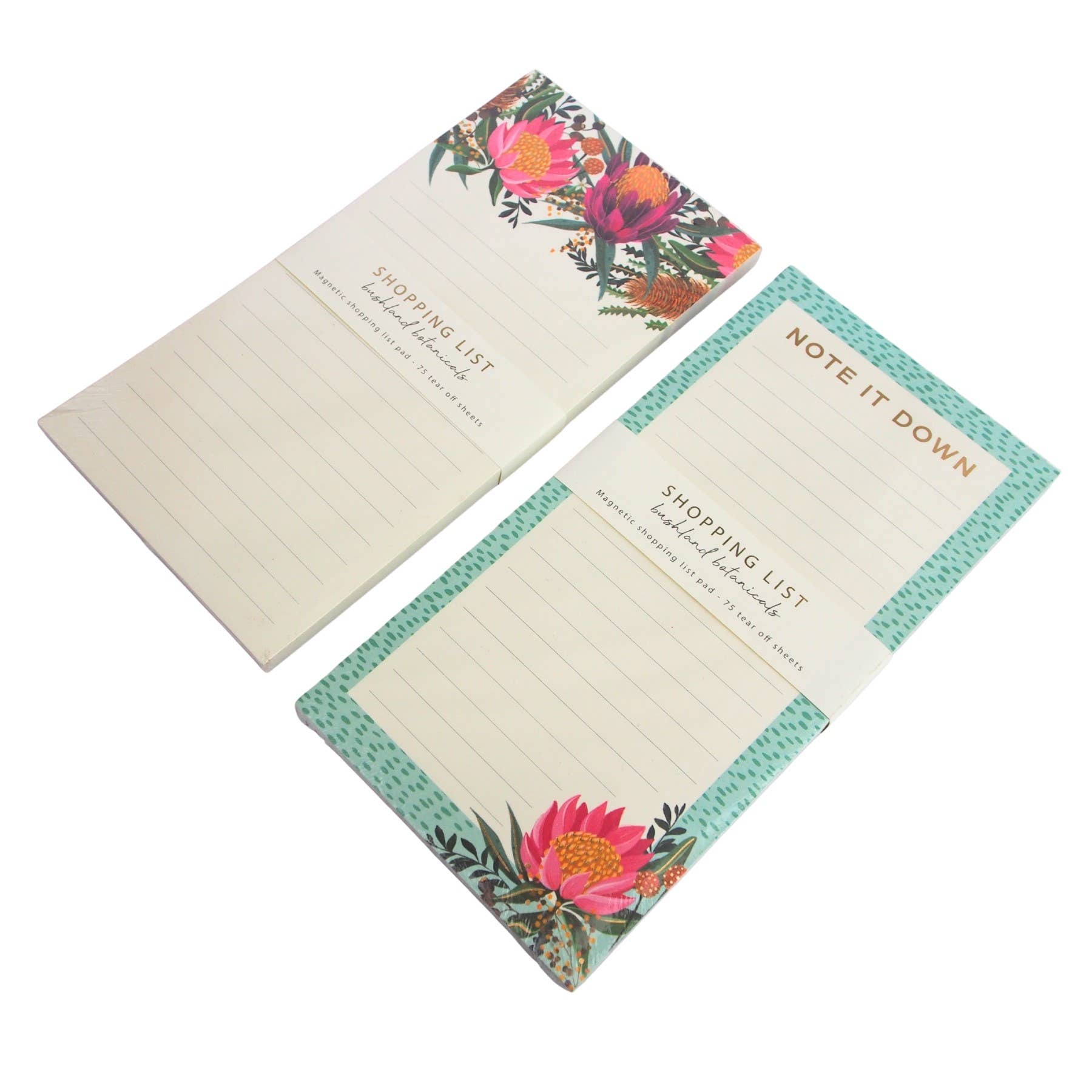 Diesel & Dutch - Vente Assortiments de papeterie/cartes - Liste de courses botanique Bushland - Designs assortis1