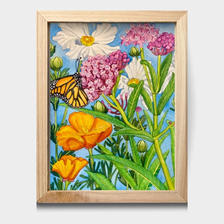 So-Cal Garden Aquarell Kunstdruck, 30,5 x 35,6 cm für den Großhandel von Chloe Marie Hourdequin Designs