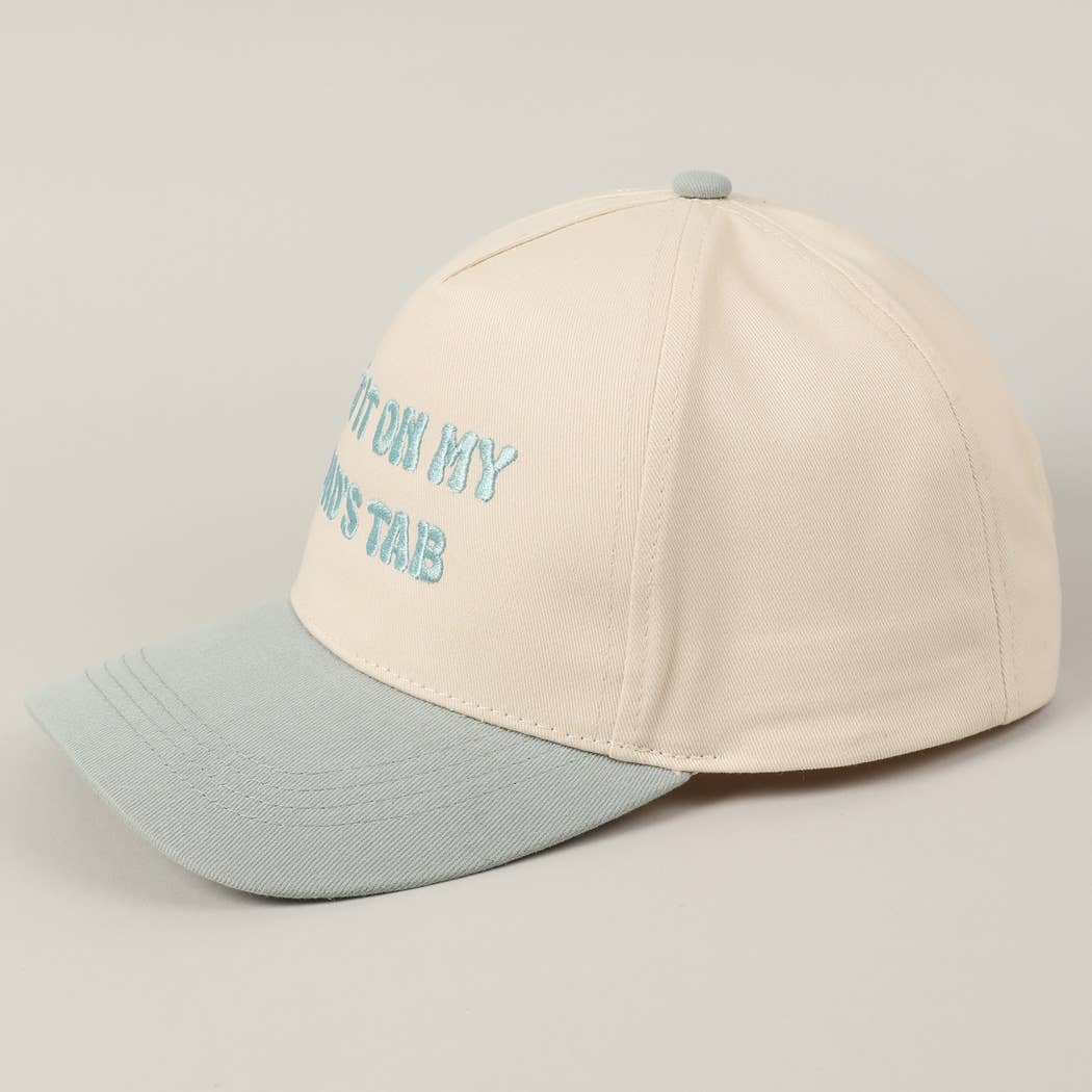 Fashion City - Wholesale Baseball Cap - Unisex - Put It On My Dad's Tab Embroidery Two-Tone Hat61