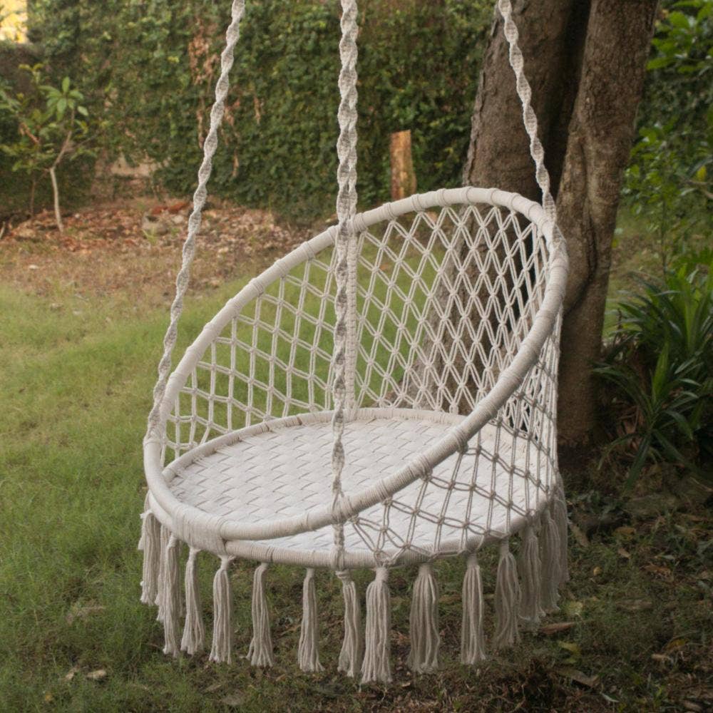 Shared Earth – wholesale Swing – Kids & baby – Swinging Chair Cotton Macrame 86x81x220cm1