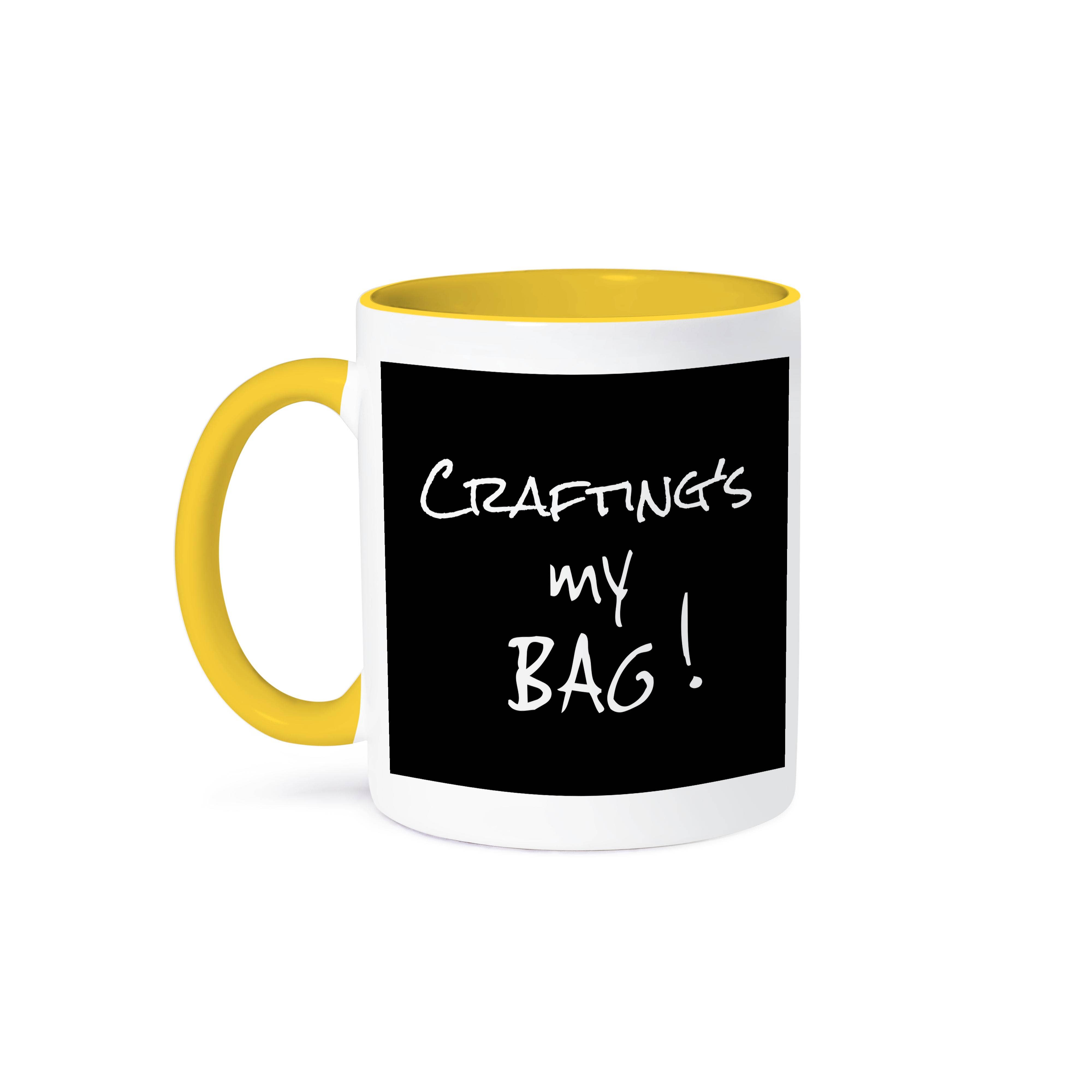 3dRose – wholesale Coffee mug – 3dRose, Crafting is my Bag. Love to craft crafty person black and white text, Mug0