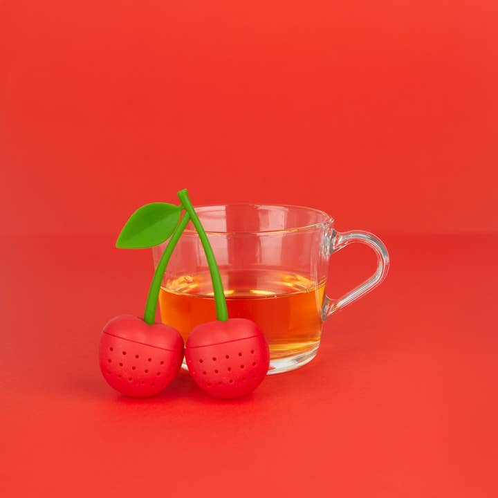 Balvi - Wholesale Tea Strainer/Infuser - Cherry red double tea infuser silicone6