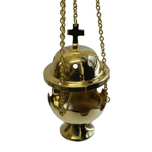 Green Tree - Wholesale Incense Holder - Incense Burner With Chain, Cup & Tong – Brass Polish2