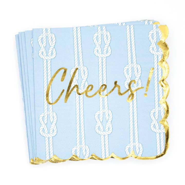 Confezioni di tovaglioli per bevande in carta Nautical Knot per la vendita all'ingrosso da parte di 8 Oak Lane