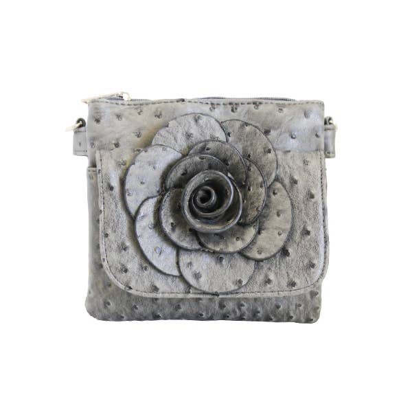 22 Tote - Wholesale Crossbody Bag - Women's - Floral Ostrich Crossbody Bag7