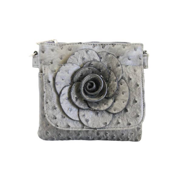 22 Tote - Wholesale Crossbody Bag - Women's - Floral Ostrich Crossbody Bag7