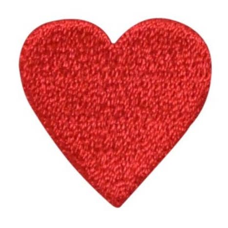 Parche bordado termoadhesivo de 2" corazón rojo - San Valentín para venta al por mayor de Wholesale Applique