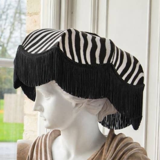 The Black Zebra Lampshade for wholesale by Tinker & Tallulah