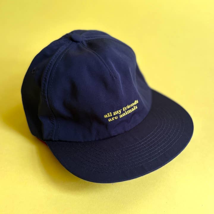 Camper Cap AMFAA® Navy & Yellow for wholesale by all my friends are animals®