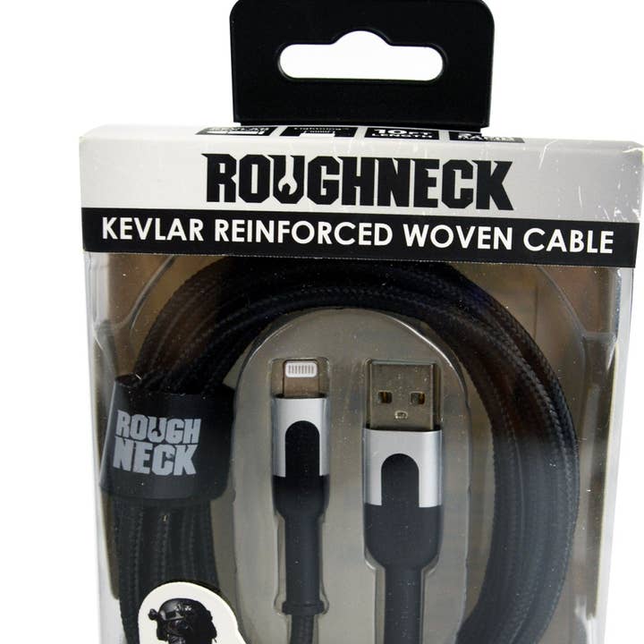 Roughneck 10 ft USB to Lightning Kevlar Woven Cable - 3/Pack for wholesale by Novelty Closeout