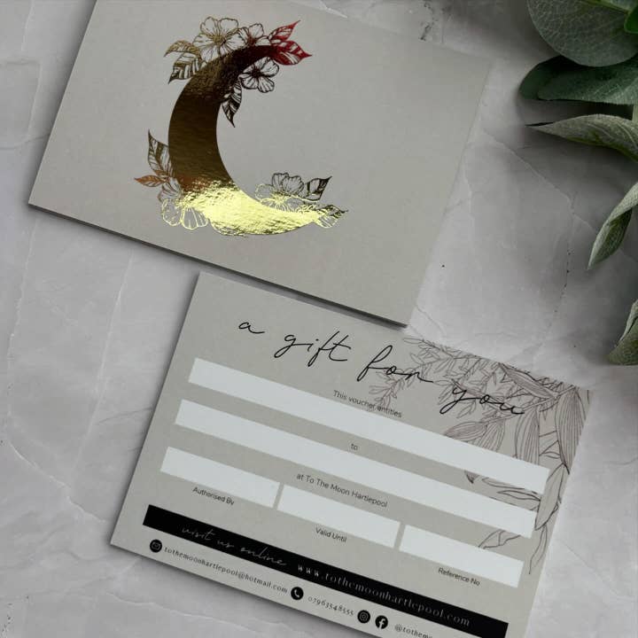 SR Creative Studio – Engroshandel Gaveetiket – Luksus Metalisk Guldfolie Gavekort Udskrivning8