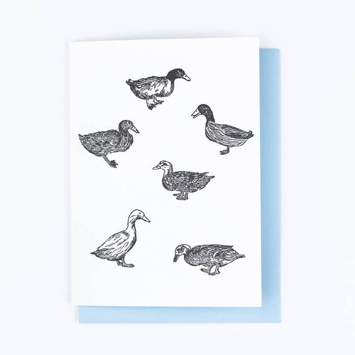 Nature Letterpress Grußkarte: Enten für den Großhandel von Macon York Press