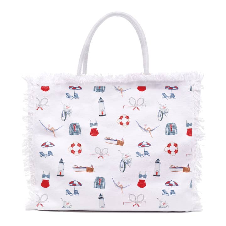 Fringe Tote - Après Sea - Custom Name Available for wholesale by Toss Designs