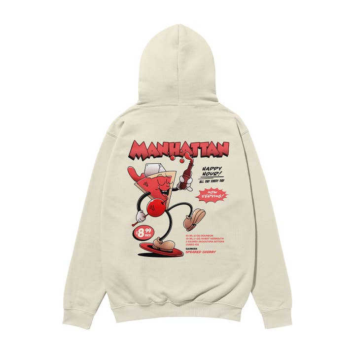Manhattan Heavyweight Organic Hoodie Stone for wholesale by Weekend Concept