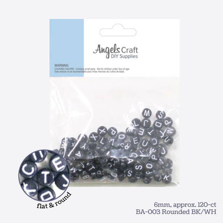 Angels Craft - Wholesale Beads - Alphabet Beads, Assorted Shapes, 5-12mm