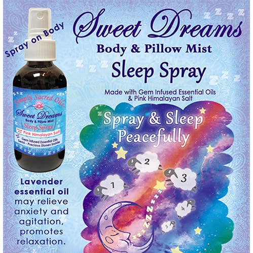 Sweet Dreams Body & Pillow Mist Sleep Spray voor wholesale door Simply Sacred Oils, Inc.
