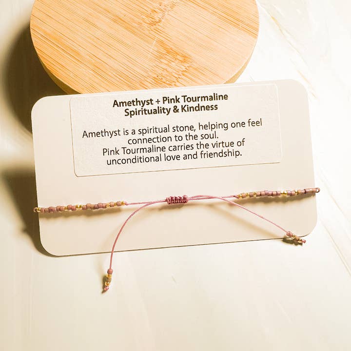 Santore Jewelry Company - Wholesale Beaded Bracelet - Lulu: Gemstone and Seed Bead Thread Bracelet - Adjustable8