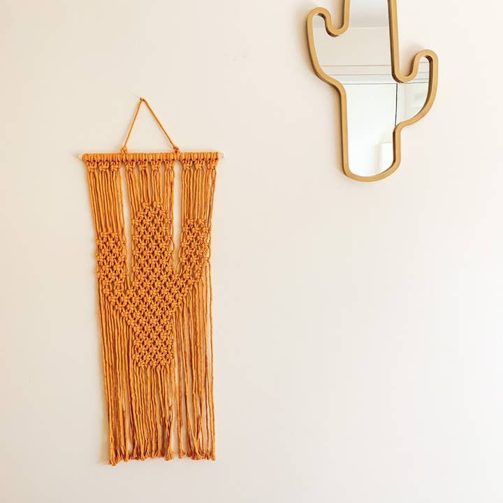 Radically You - Wholesale Tapestry/Textile - Saguaro Macrame Cactus Wall Hanging