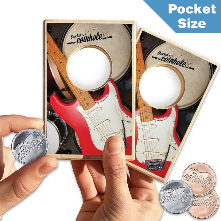 Rock N Roll POCKET Coinhole® for wholesale by Coinhole