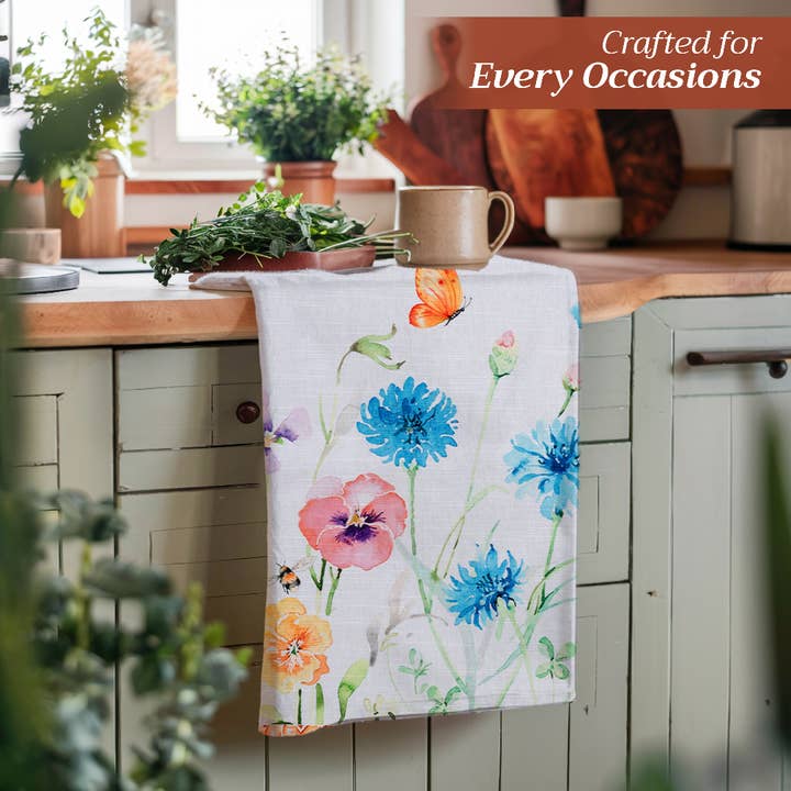 Maison d'Hermine - Wholesale Tea Towel - Summer whisper 100% Cotton Kitchen towels - Set of 3