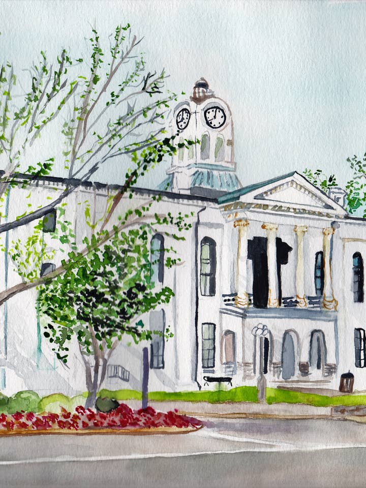 Oxford Courthouse Boxed Note Cards, Set of 6 for wholesale by Southern Bird Studio