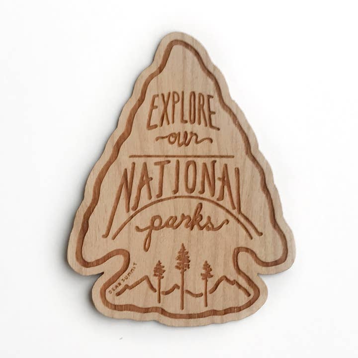 Dear Summit Supply Co - Wholesale Sticker - Explore Our National Parks - Wood Sticker0