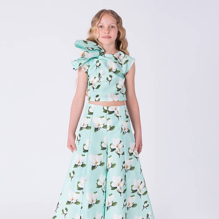 Floral Ruffle Girls Outfit | 2 Pieces for wholesale by Mama Luma