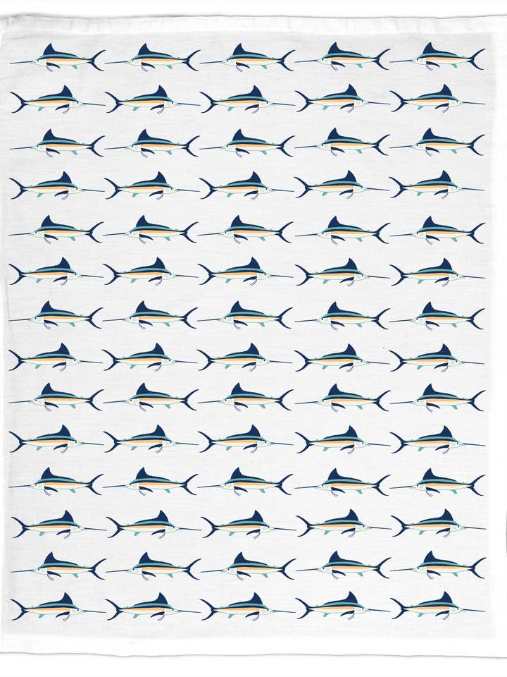 Swordfish, Organic Cotton Tea Towel for wholesale by Coast & Cotton