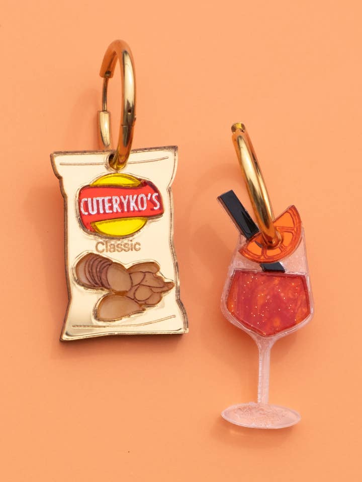 Chips & Spritz Hoop Earrings for wholesale by Cuteryko