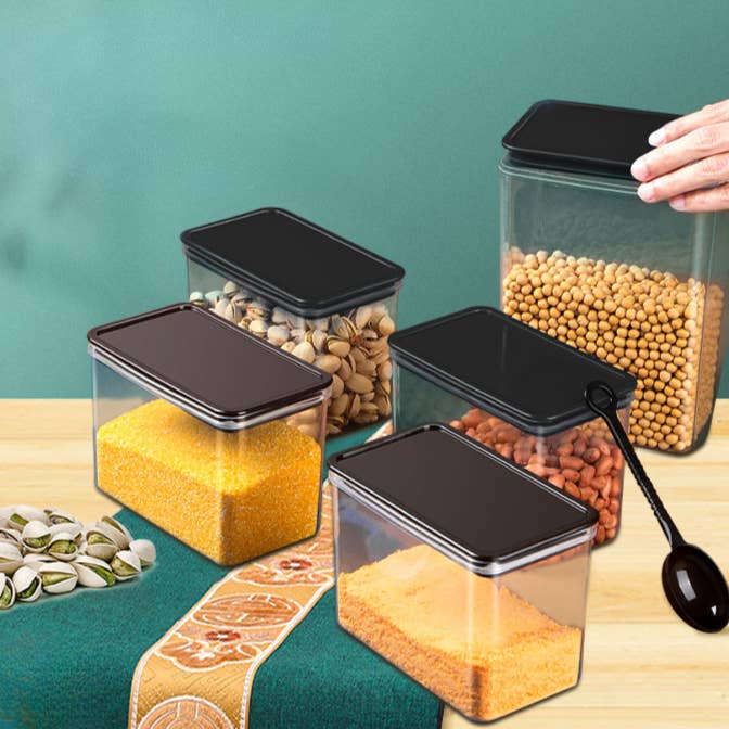 NARWEY INC – wholesale Food storage container – Square Clear Plastic Food Storage Containers Airtight Pantry5