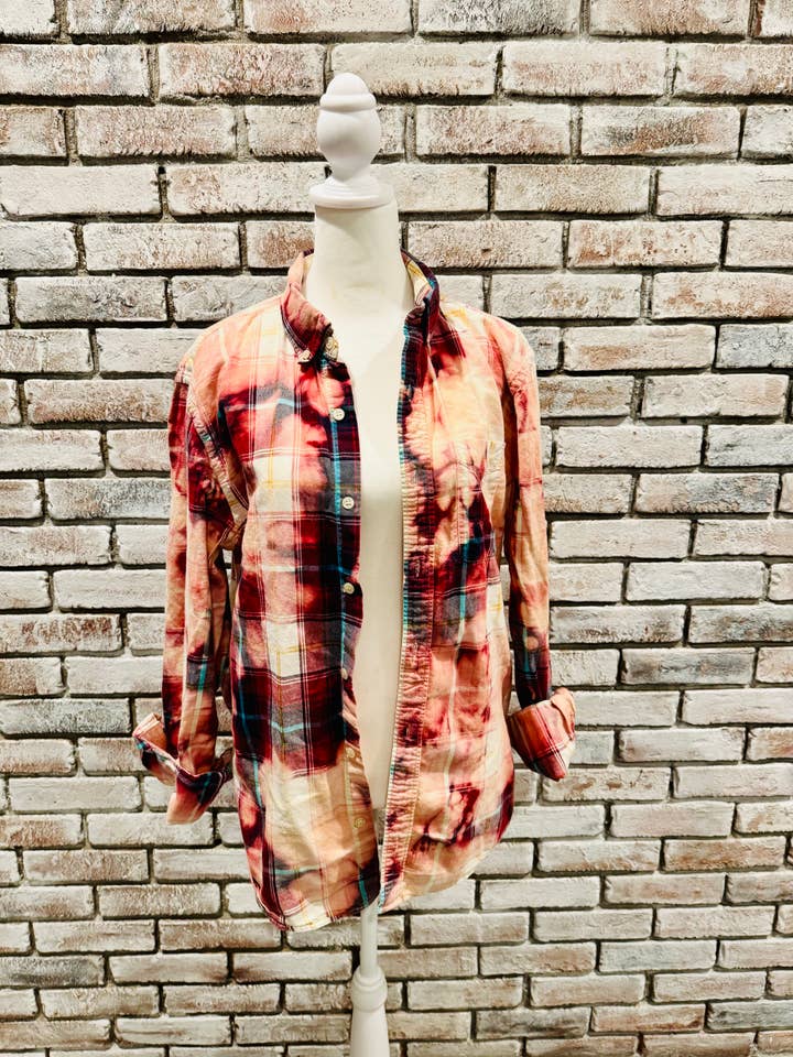 Slightly Distressed - Wholesale Button Down Shirt - Women's - Slightly Distressed Flannels 13