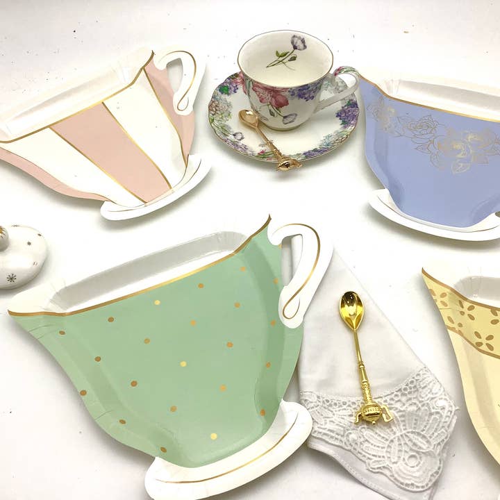 All Little Cute Things - Wholesale Disposable plate - Vintage Teacup Shaped Plates for Tea Party Plates8