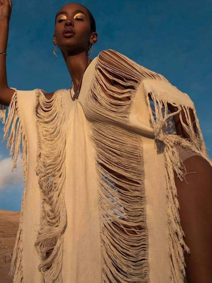 Crudo Maxi - V-hals för wholesale av Thrifts + Threads