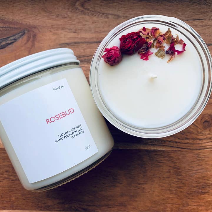Rosebud | Toxin-Free Candle | Hand-Poured for wholesale by MoreFireNYC