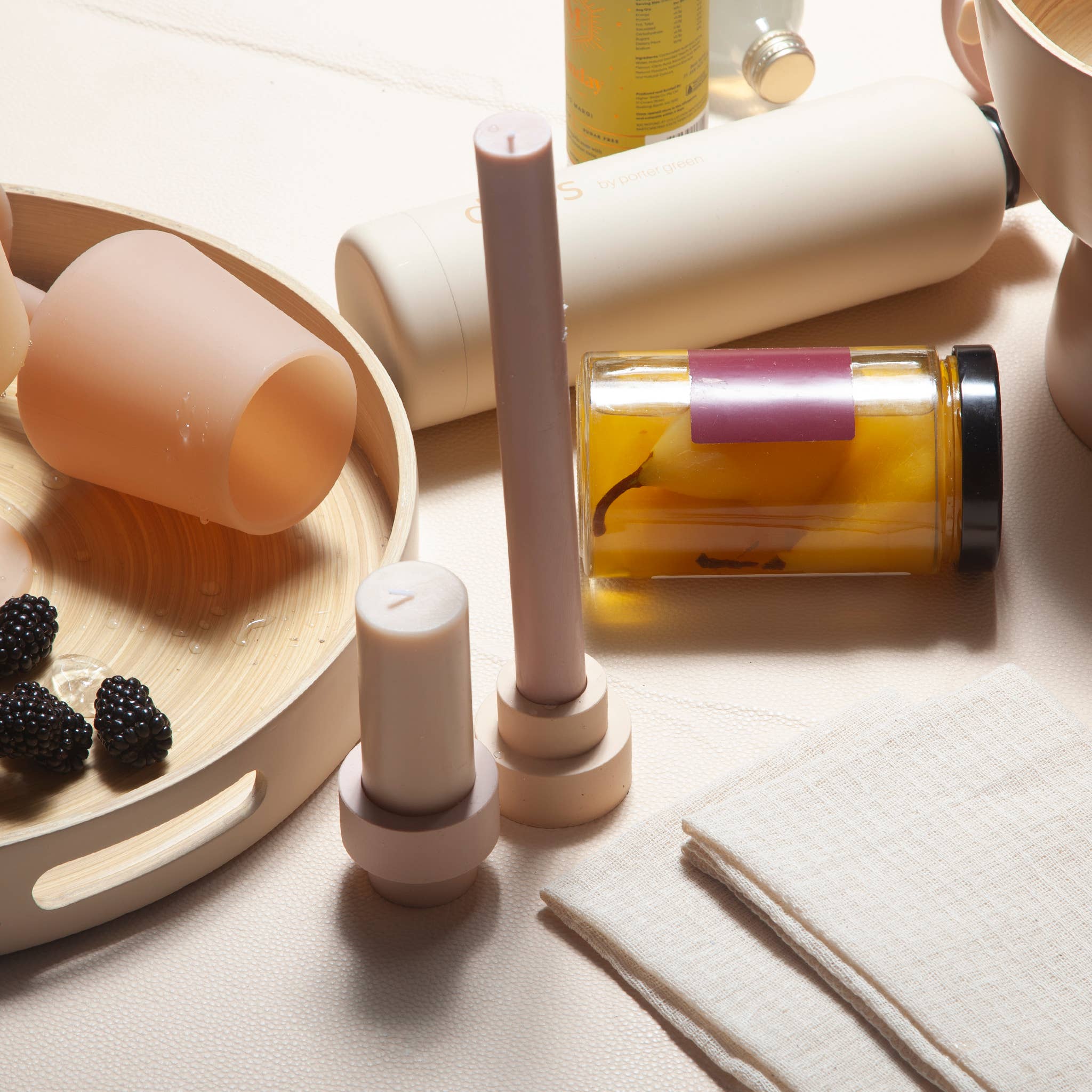 porter green | style + sustainability - Wholesale Tapered candle/candlestick - Wheat + Oat |Escc Dinner Candle| Soy-blend Unscented Candles7