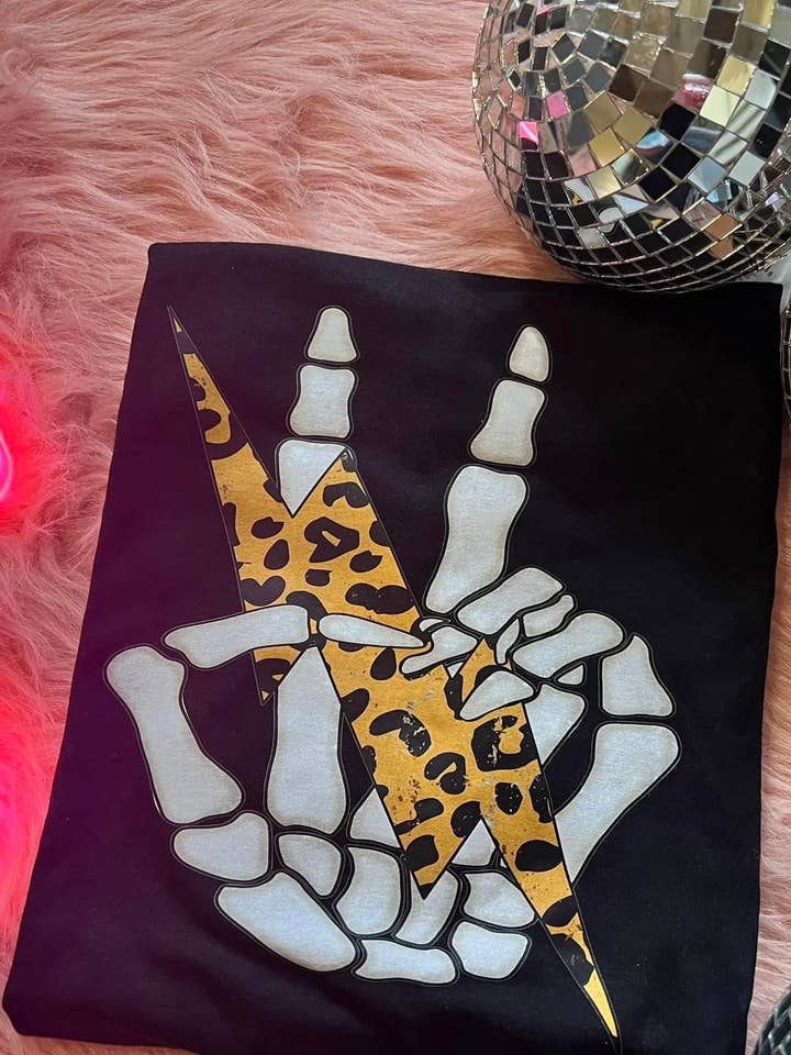 LEOPARD BOLT SKELLE HAND for wholesale by Sugar & Velvet Collective Wholesale