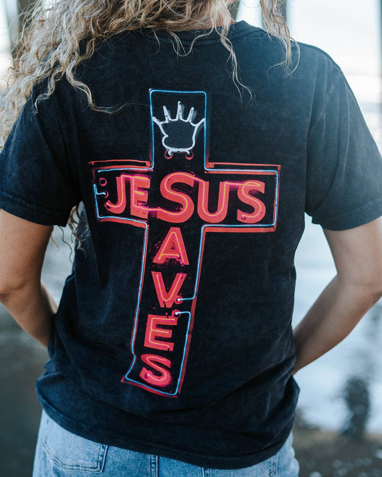 In God We Must - Wholesale Screen Printed T-Shirt - Unisex - 'Jesus Saves' Premium Tee12