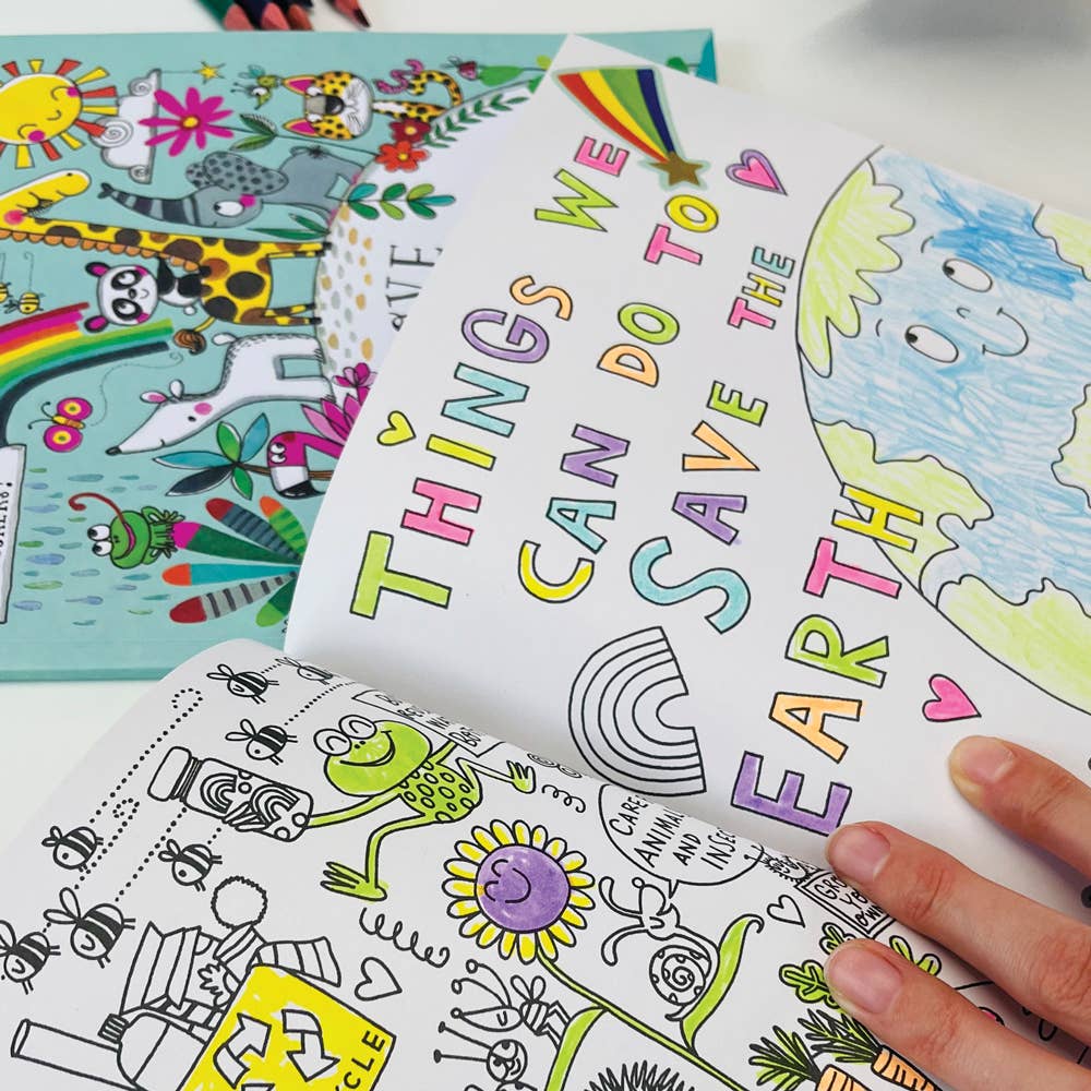 Rachel Ellen Designs – wholesale Colouring and activity book – kids and baby – Sticker Scene Books - Love Our Planet11