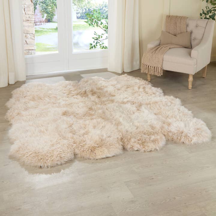 Native Natural – wholesale Area rug – Champagne Octo Sheepskin Rug