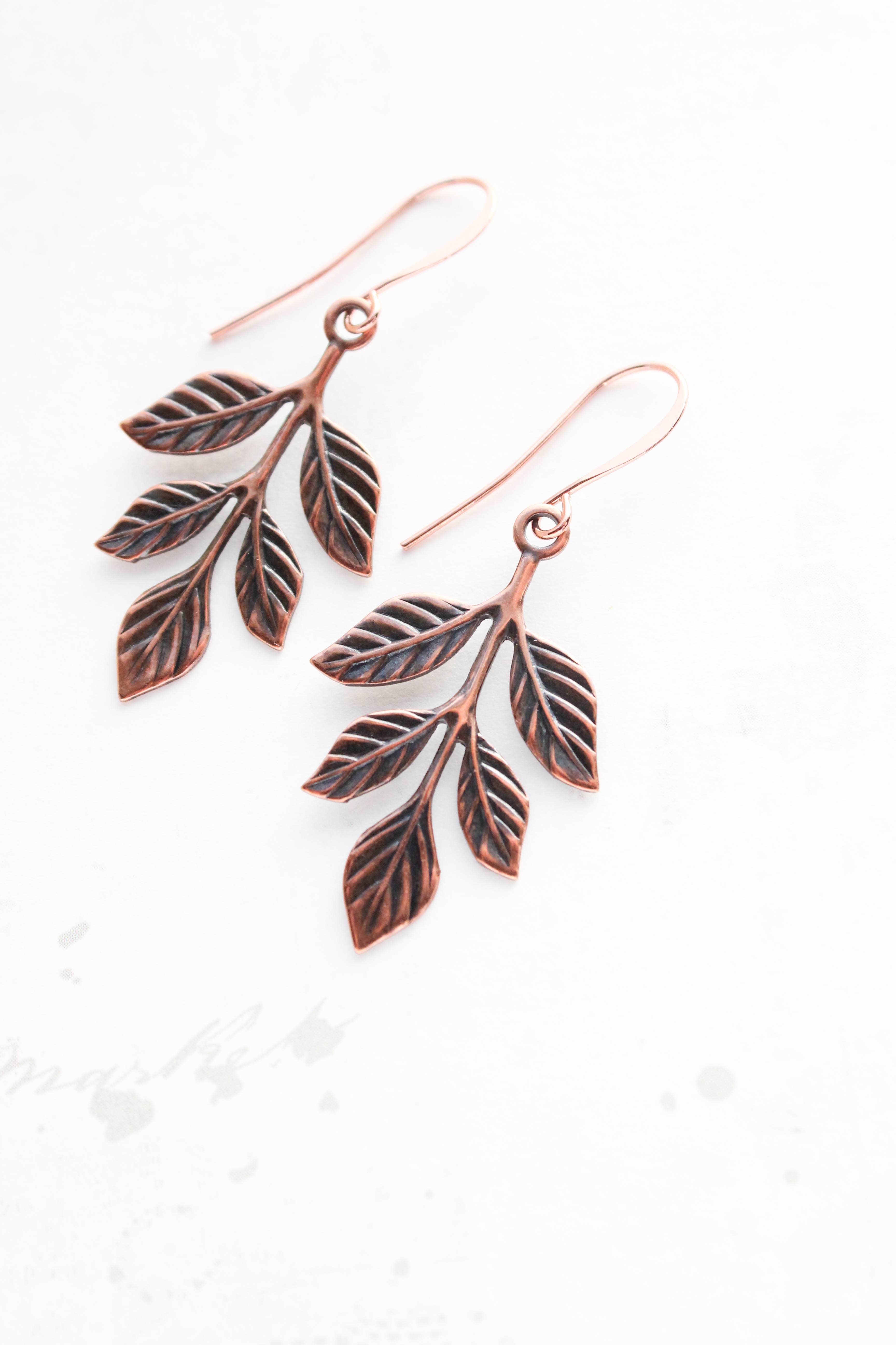 A Pocket of Posies - Wholesale Dangle Earrings - Copper Patina Branch Earrings (2 styles)8