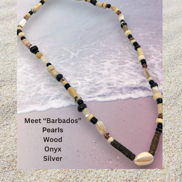 Barbados - Silver & Multicolor Pärlhalsband - Fantastiskt & Unikt för wholesale av Exotic by Nature Jewelry