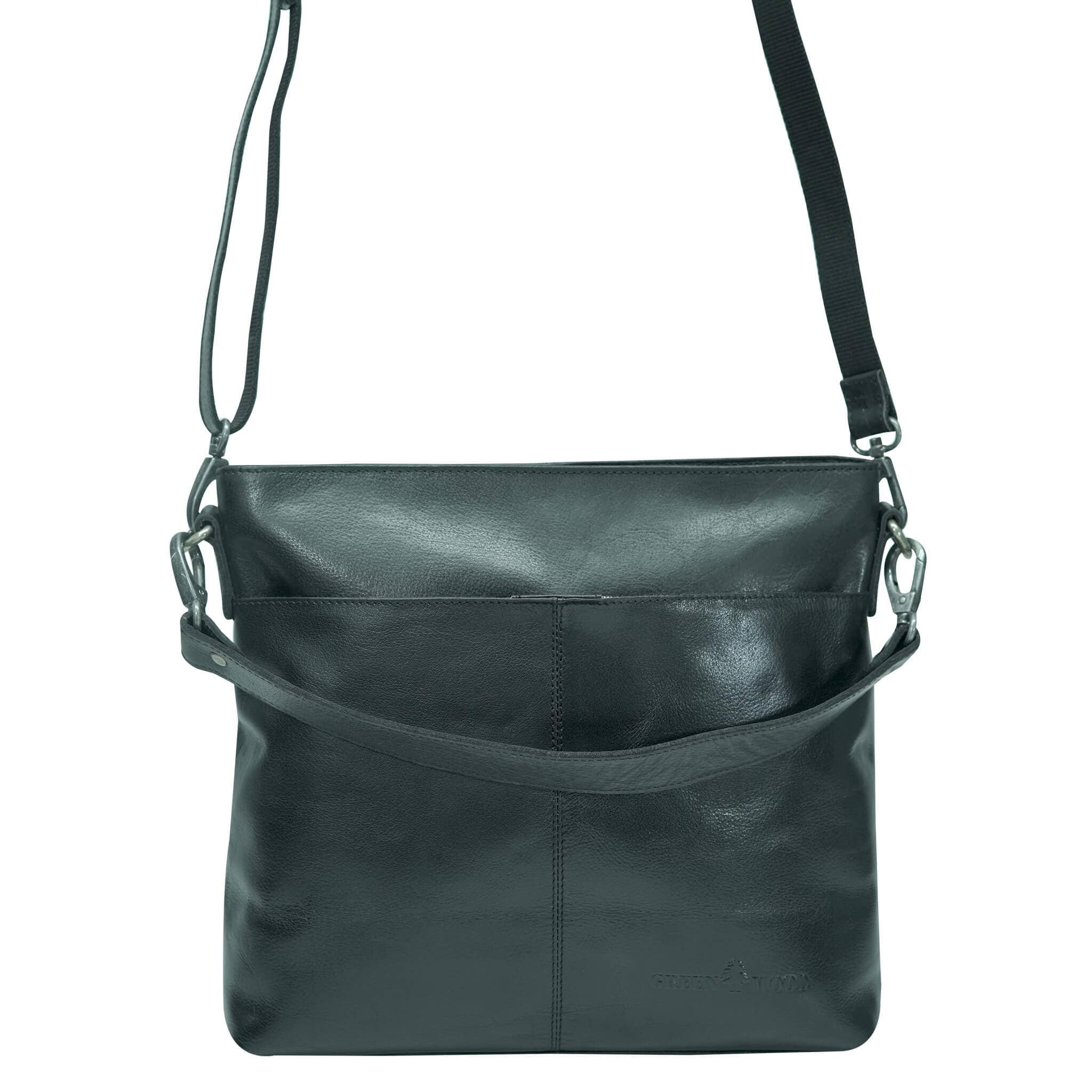 Greenwood - Vente Sac porté épaule – femme - Sac à main Lisa en cuir avec bandoulières interchangeables20
