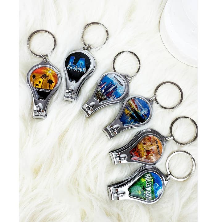 Los Angeles Nail Clipper and n Opener KeyChain for wholesale by Love and Repeat