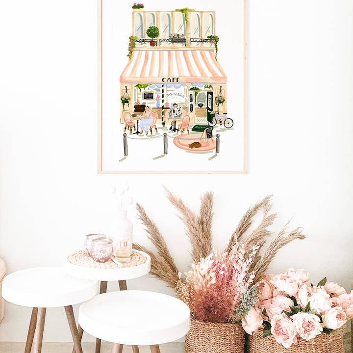 Sabina Fenn - Wholesale Art Print - Paris Art Print, Parisian Scene Illustration, People3