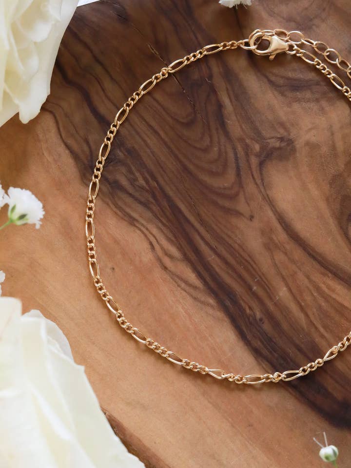 Flora Goldfilled Anklet for wholesale by Malabella Jewels