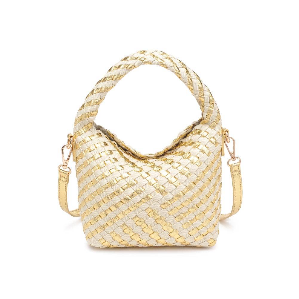 Moda Luxe - Vente Sac à main avec poignée sur le dessus – femme - Sac bandoulière tissé en matériaux mixtes Jessamine11